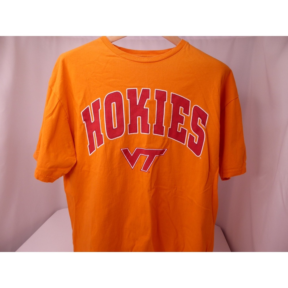 Virginia Tech Hokies Champs 100% Cotton Orange T-Shirt‎ Large
